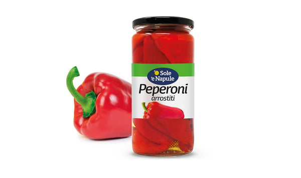 Roasted peppers in brine